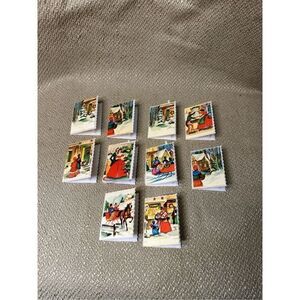 Vintage Christmas String Lights Postcard Winter Scenery Light Covers Lot of 10